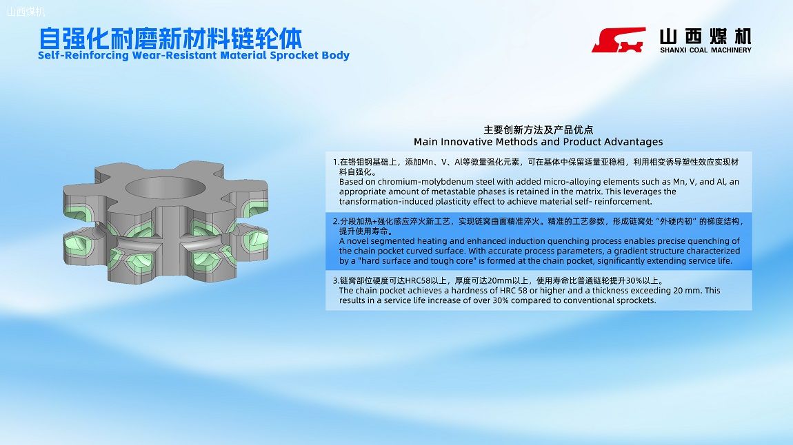 自强化耐磨新材料链轮体