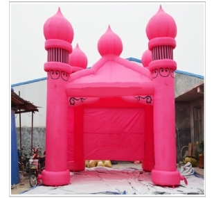 粉色充气帐篷