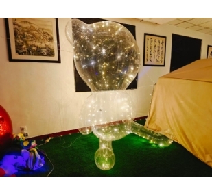 灯光美陈气模，灯光气模，灯光充气卡通，透明气模，透明灯光气模