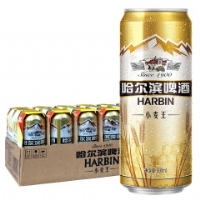 哈尔滨（Harbin） 小麦王啤酒 330ml*24听 麦香浓郁 一起 哈啤