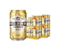 Harbin/哈尔滨啤酒小麦王拉罐330ml*24/箱礼盒装清醇爽口